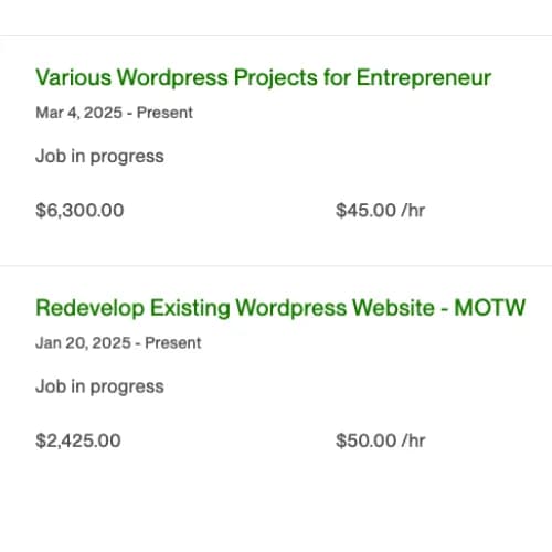 Current Hourly Rate Proof